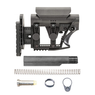 Luth-AR LR-308/AR-10 MBA-3 Stock Assembly Mil-Spec Tube .308 Carbine Buffer And Spring Black MBA-3K308-M  