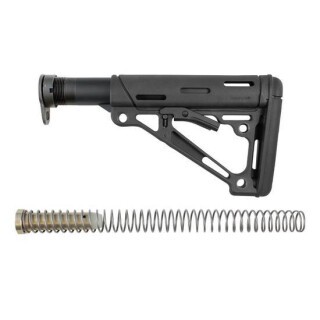 Hogue AR-15 Collapsible Carbine Buttstock Kit Mil-Spec OverMolded Black 15045