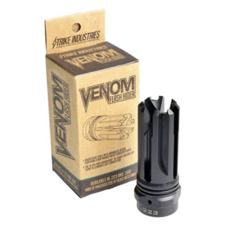 Strike Industries AR-15 Venom Flash Hider .223/5.56 1/2x28 Steel Matte Black SI-VENOM-FH-223/5.56