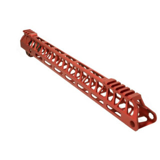 Timber Creek Outdoors Ultralight Enforcer 15 Inch Handguard M-LOK Red Anodized M UL E15 HG R