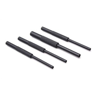 JE Machine Tech Roll Pin Holder Punch Set 4 Piece Set Steel Black