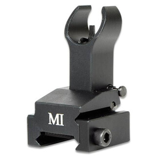 Midwest Industries AR-15 Gas Block Height Front Flip-Up Sight Aluminum Black MCTAR-FFG