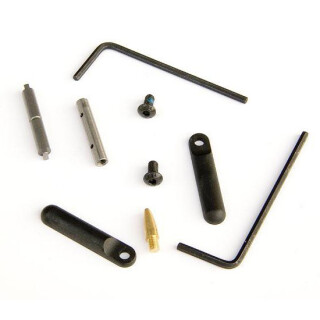 KNS Precision AR-15 Replacement Trigger/Hammer Pin Kit 2nd Generation .1555" Diameter Non Rotating Oversized Pins Stainless Steel/Matte Black Finish