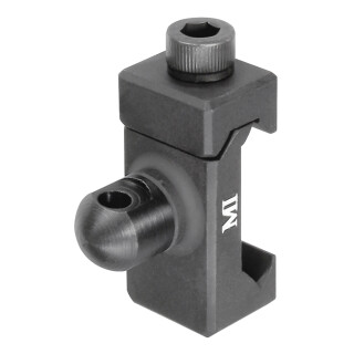 Midwest Industries Front Sling Adapter with Sling Swivel Stud Picatinny Compatible Hard Coat Anodized Aluminum Matte Black
