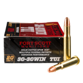 Fort Scott Munitions .30-30 Winchester Ammunition 20 Rounds SCS TUI 130 Grain