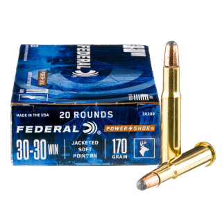 Federal Power-Shok .30-30 Winchester Ammunition 200 Rounds JSP 170 Grains