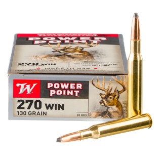 Winchester Super-X .270 Winchester Ammunition 20 Rounds Power-Point JSP 130 Grain