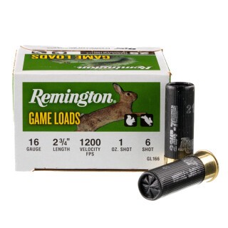 Remington Game Load 16 ga 2-3/4" #6 Shot 1oz 25 Round Box