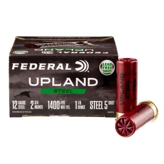 Federal Upland Steel 12 Gauge Shotshell 25 Rounds 2-3/4" #5 Steel Shot 1-1/8 Ounce