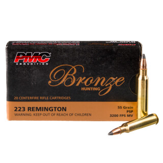 PMC Bronze .223 Remington Ammunition 200 Rounds PSP 55 Grain