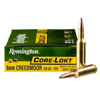 Remington Core-Lokt 6mm Creedmoor Ammunition 20 Rounds PSP 100 Grains