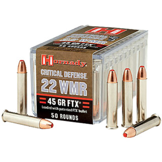 Hornady Critical Defense .22 WMR Ammunition 500 Rounds FTX 45 Grain