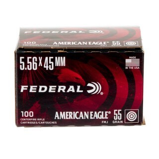Federal American Eagle 5.56 NATO Ammunition 100 Rounds FMJBT 55 Grains