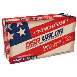 Winchester USA Valor 9mm Luger Ammunition 200 Rounds FMJ 124 Grain