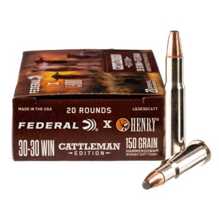 Federal x Henry Cattleman Edition .30-30 Winchester Ammunition 200 Rounds Bonded SP 150 Grains