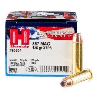 Hornady American Gunner .357 Magnum Ammunition 250 Rounds XTP JHP 125 Grain