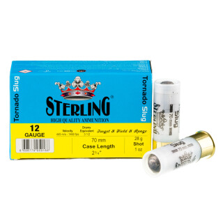 Sterling Tornado 12 Gauge Ammunition 10 Rounds 2-3/4" Rifled Slug 1 oz