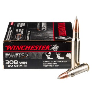 Winchester .308 Win 150 Grain Silvertip JHP 20 Round Box