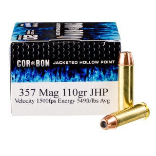 Cor-Bon .357 MAG 110 Grain JHP 20 Round Box 1500 fps
