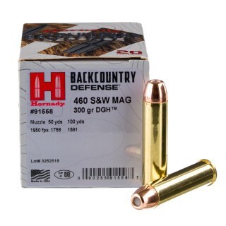 Hornady Backcountry Defense .460 S&W Magnum Ammunition 20 Rounds DGH 300 Grains