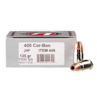 Underwood Ammo .400 Cor-Bon Ammunition 20 Rounds JHP 135 Grain