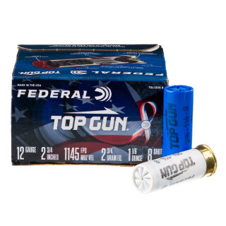 Federal USA 12 Gauge Top Gun Target Shotshell 250 Rounds 2 3/4" #8 Lead 1 1/8 oz.