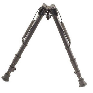 Harris Ultra-Light 1A2-25C Bipod Sling Swivel Stud Mount 13.5" to 27" Telescoping/Folding Legs Aluminum Matte Black