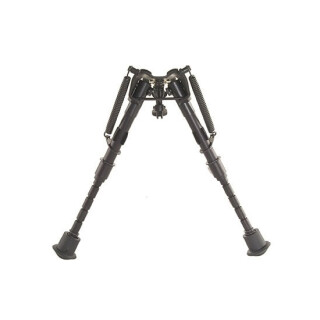 Harris Ultra-light Bench Rest Bipod Notched Legs Sling Swivel Stud Mount 6" to 9" Telescoping/Folding Legs Aluminum Matte Black 1A2-BRM 