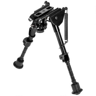 NcSTAR Precision Grade Bipod 5.5" to 8" Adjustment 3 Adaptors Aluminum Black Powder Coated Finish