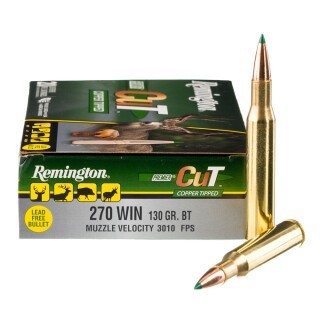 Remington Premier CuT .270 Winchester Ammunition 20 Rounds Copper Tipped 130 Grains