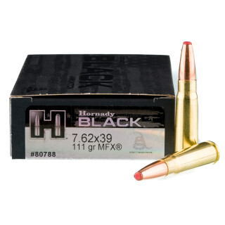 Hornady BLACK 7.62x39 Ammunition 20 Rounds MonoFlex SBR 111 Grain Brass Cased