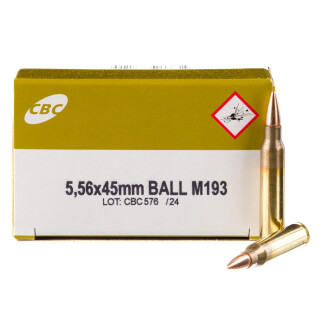 CBC 5.56 NATO Ammunition 50 Rounds FMJ M193 55 Grains