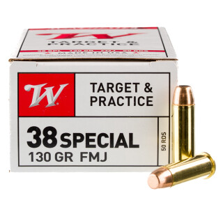 Winchester USA .38 Special Ammunition 50 Rounds FMJ 130 Grain
