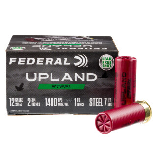 Federal Upland Steel 12 Gauge Ammunition 25 Rounds 2-3/4" #7.5 Steel 1-1/8oz