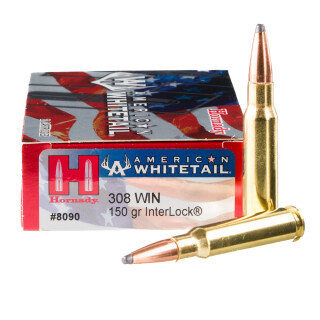 Hornady American Whitetail .308 Winchester Ammunition 200 Rounds InterLock SP 150 Grains