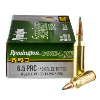 Remington Core-Lokt Tipped 6.5 PRC Ammunition 20 Rounds Polymer Tip 140 Grains