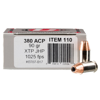 Underwood .380 ACP Ammunition 20 Rounds XTP JHP 90 Grain