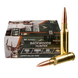 Fiocchi Backwoods Hunter 6.5 Creedmoor Ammunition 20 Rounds CHP 120 Grains