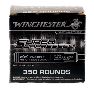 Winchester Super Suppressed .22 LR Ammunition 1400 Rounds CPRN 45 Grains