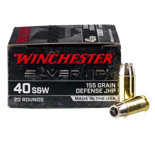 Winchester Silvertip .40 S&W Ammunition 20 Rounds JHP 155 Grain