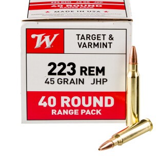 Winchester USA .223 Rem Ammunition 45 Grain JHP 3600 fps 40 Rounds