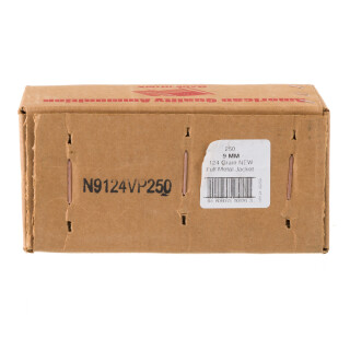 American Quality 9mm Luger Ammunition 250 Rounds FMJ 124 Grain
