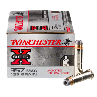 Winchester Super X .357 Magnum Ammunition 50 Rounds, JHP, 125 Grain