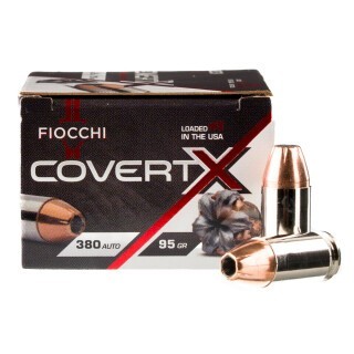 Fiocchi CovertX .380 ACP Ammunition 20 Rounds JHP 95 Grains