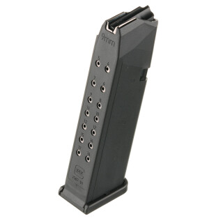GLOCK 17 9mm Factory Magazine 17 Rounds Polymer Black MF17017