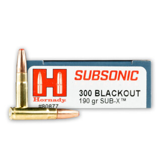 Hornady Subsonic .300 AAC Blackout Ammunition 200 Rounds Sub-X 190 Grain