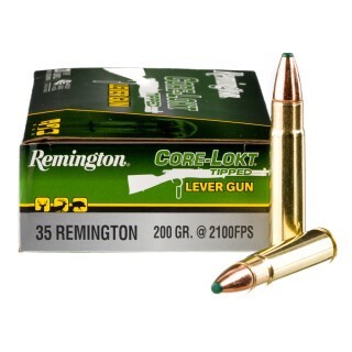 Remington Core-Lokt Tipped Lever Gun .35 Remington Ammunition 20 Rounds Polymer Tip 200 Grains