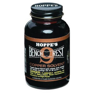 Hoppe's Bench Rest No. 9 Liquid Copper Solvent 4 oz. Glass Bottle BR904