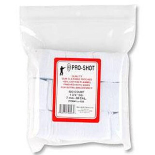 1.75" Square Cleaning Patch 500 Count 7mm .38 Caliber