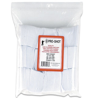 2 .25" Square Cleaning Patch 500 Count .38 .45 20-410 Bore